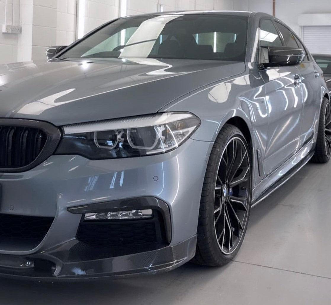 CF Style Carbon Fibre Front Splitter for BMW G30 5 Series M Sport 17-20-Carbon Factory