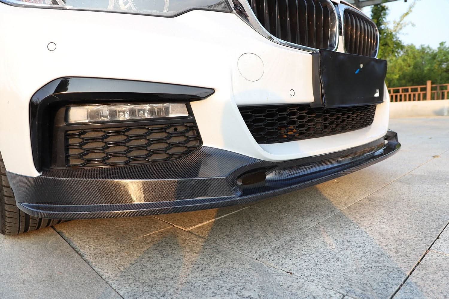 CF Style Carbon Fibre Front Splitter for BMW G30 5 Series M Sport 17-20 - Carbon Factory