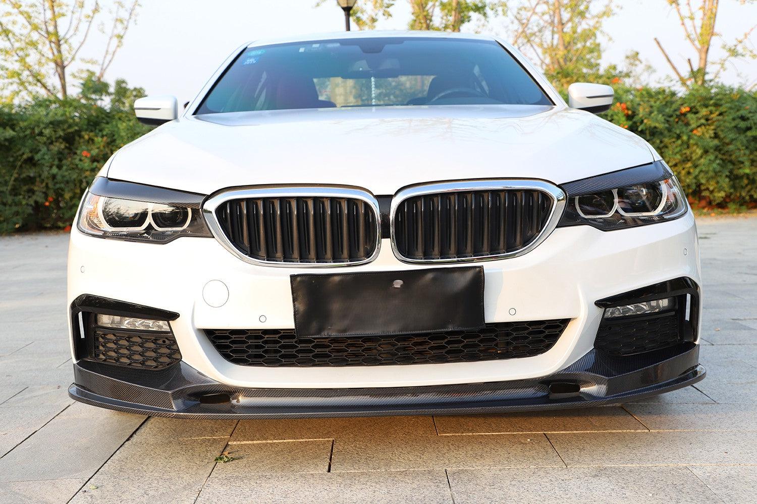 CF Style Carbon Fibre Front Splitter for BMW G30 5 Series M Sport 17-20-Carbon Factory