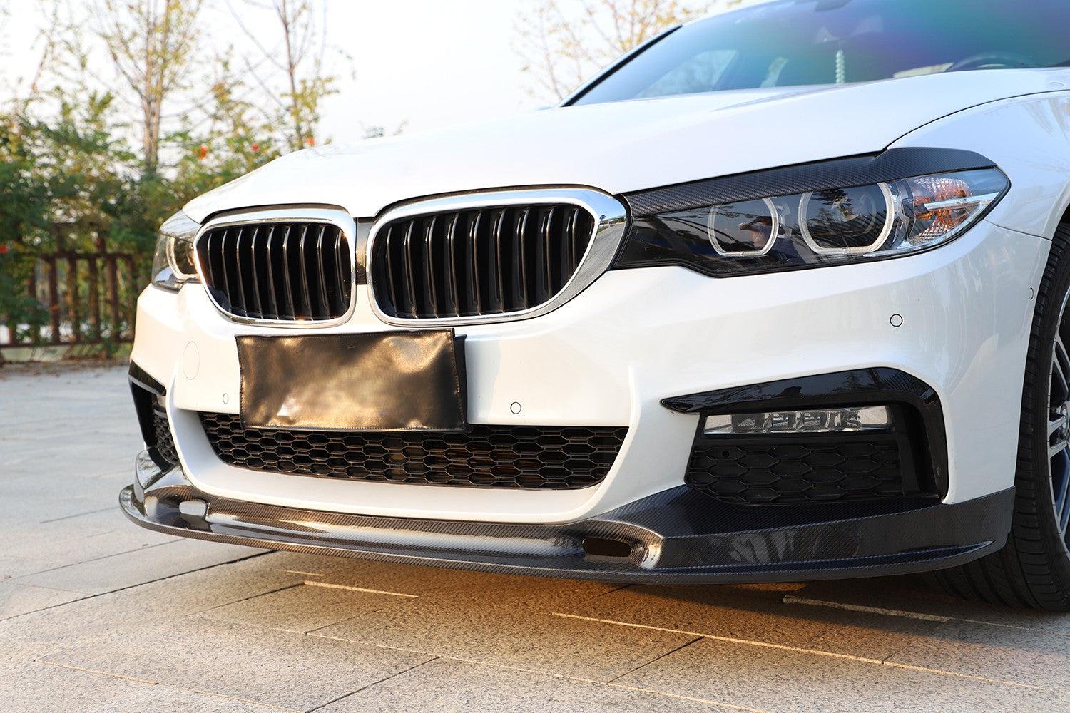 CF Style Carbon Fibre Front Splitter for BMW G30 5 Series M Sport 17-20-Carbon Factory