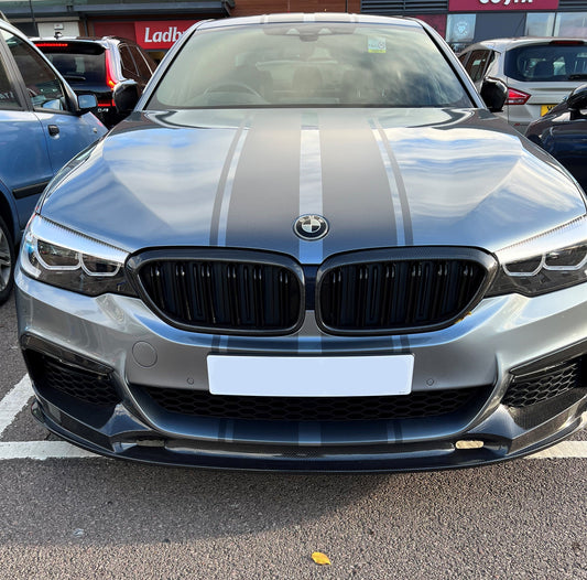 CF Style Carbon Fibre Front Splitter for BMW G30 5 Series M Sport 17-20-Carbon Factory
