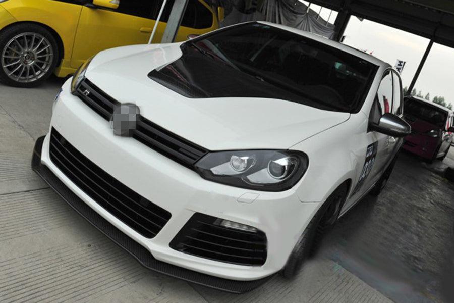 CF Style Carbon Fibre Front Splitter for VW Golf MK6 R20 08-13-Carbon Factory
