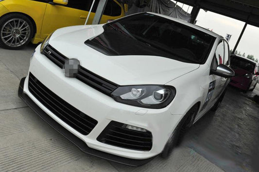 CF Style Carbon Fibre Front Splitter for VW Golf MK6 R20 08-13-Carbon Factory