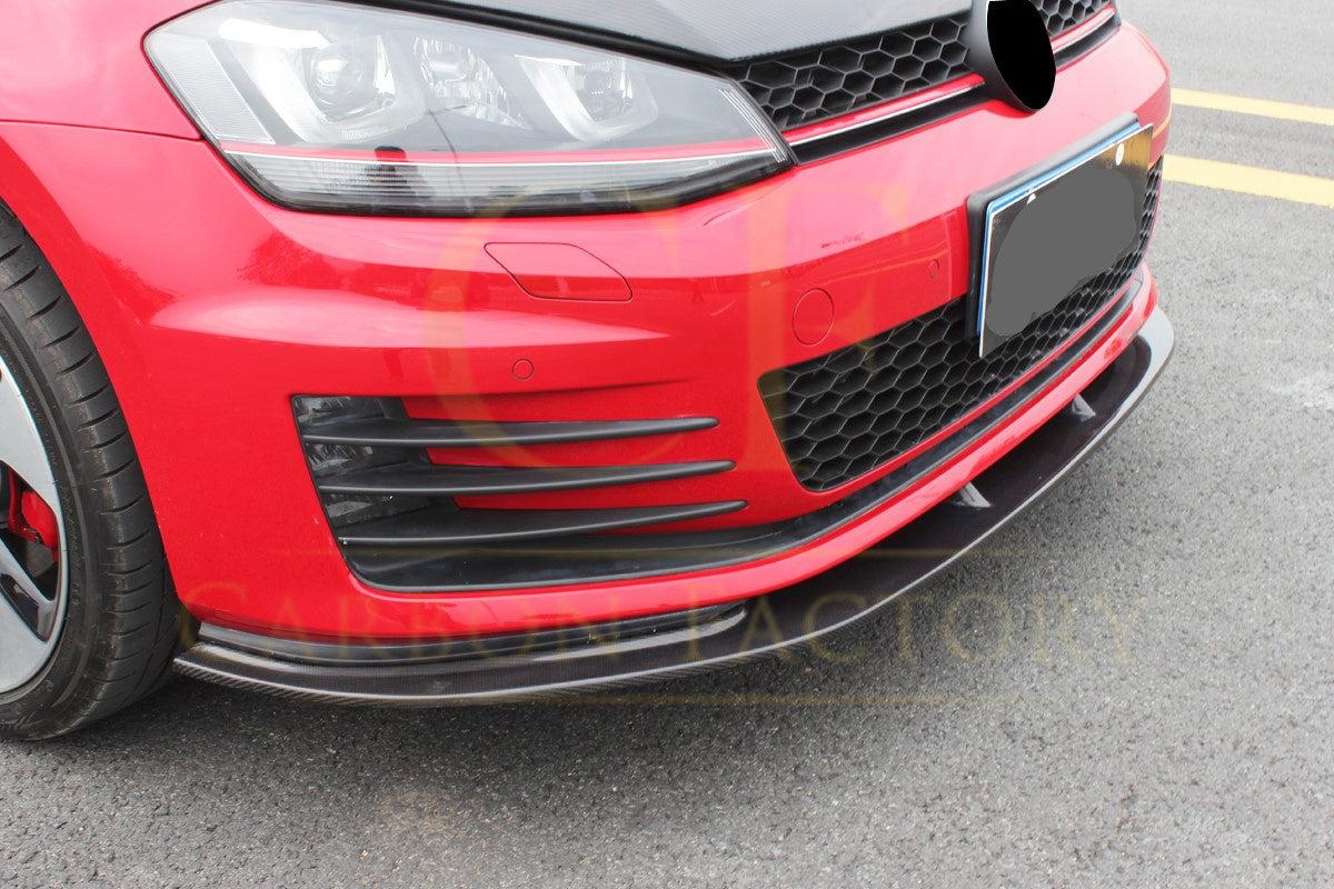 CF Style Carbon Fibre Front Splitter for VW Golf MK7 GTI 14-17-Carbon Factory