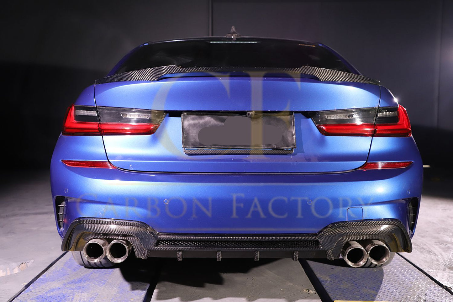 CF Style Carbon Fibre Rear Diffuser for BMW 3 Series G20 G21 Pre-LCI M Sport 19-22-Carbon Factory
