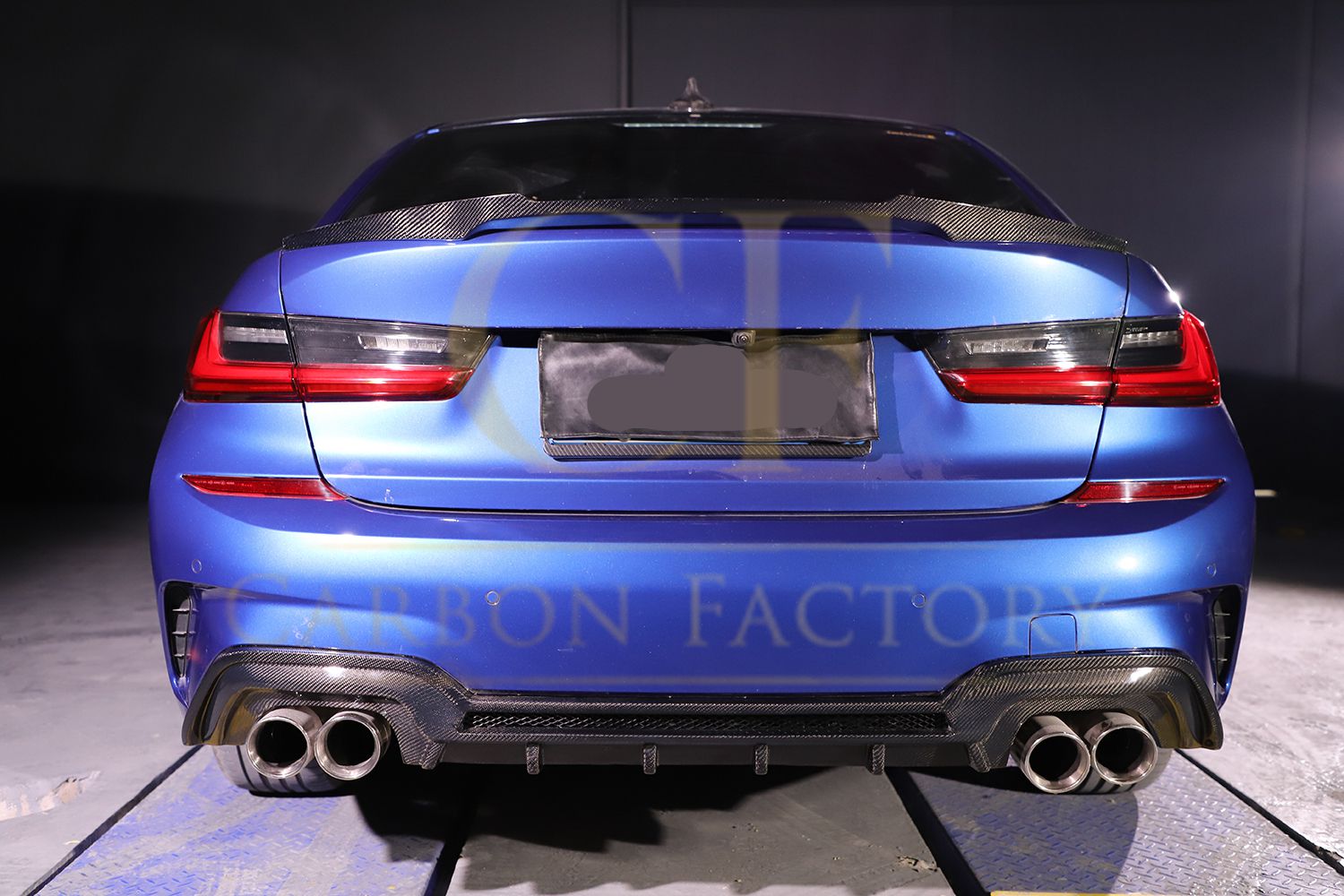 CF Style Carbon Fibre Rear Diffuser for BMW 3 Series G20 G21 Pre-LCI M Sport 19-22-Carbon Factory