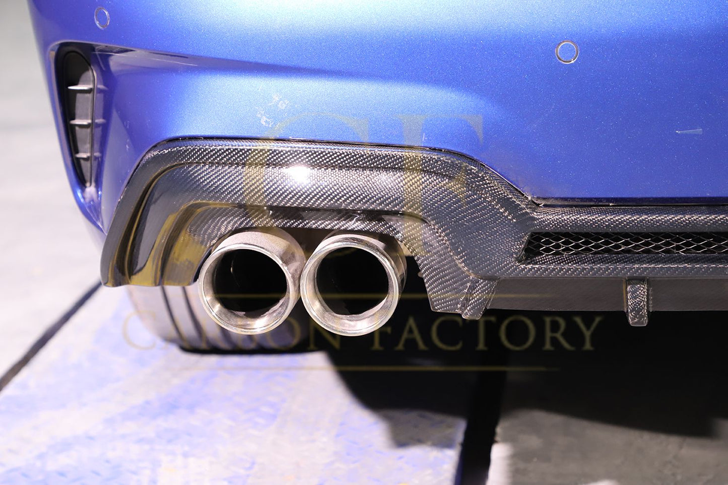 CF Style Carbon Fibre Rear Diffuser for BMW 3 Series G20 G21 Pre-LCI M Sport 19-22-Carbon Factory