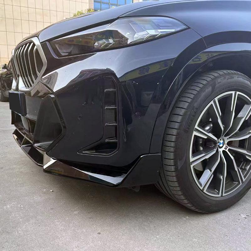 CF Style Gloss Black Front Splitter for BMW G06 LCI X6 23-Present-Carbon Factory