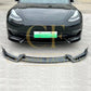 CF Style Gloss Black Front Splitter for Tesla Model 3 16-23-Carbon Factory
