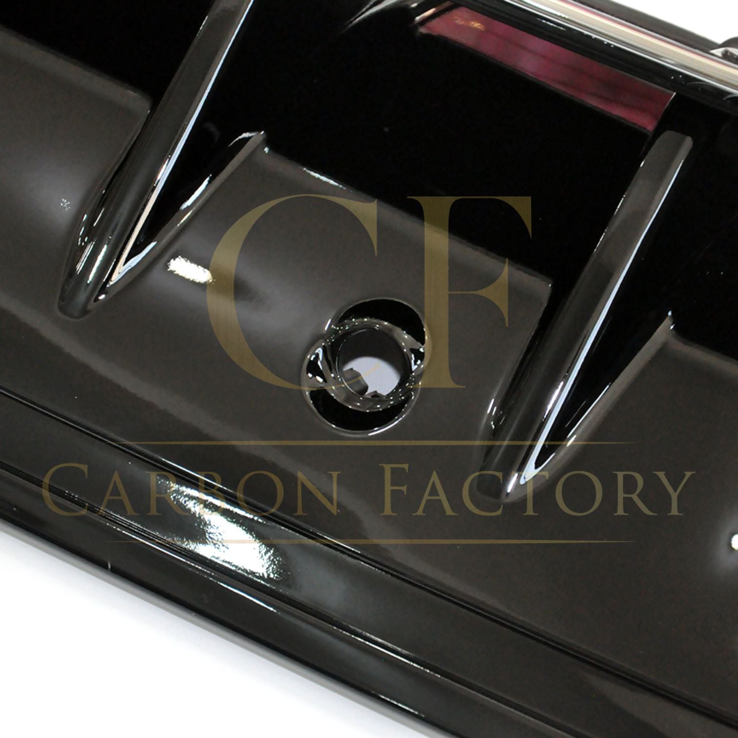 CF Style Gloss Black Rear Diffuser & Exhaust Tips for Mercedes Benz W205 C Class & C63 Saloon & Estate 15-21-Carbon Factory