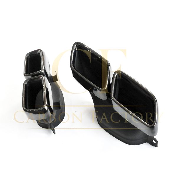 CF Style Gloss Black Rear Diffuser & Exhaust Tips for Mercedes Benz W205 C Class & C63 Saloon & Estate 15-21-Carbon Factory