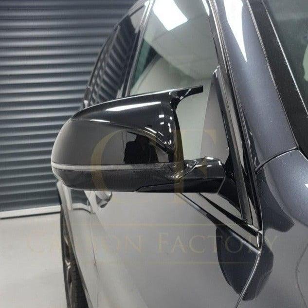 CF Style Gloss Black Replacement Mirror Covers for BMW G01 X3 G02 X4 G05 X5 G06 X6 G07 X7 18-25 - Carbon Factory