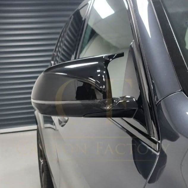 CF Style Gloss Black Replacement Mirror Covers for BMW G01 X3 G02 X4 G05 X5 G06 X6 G07 X7 18-25 - Carbon Factory