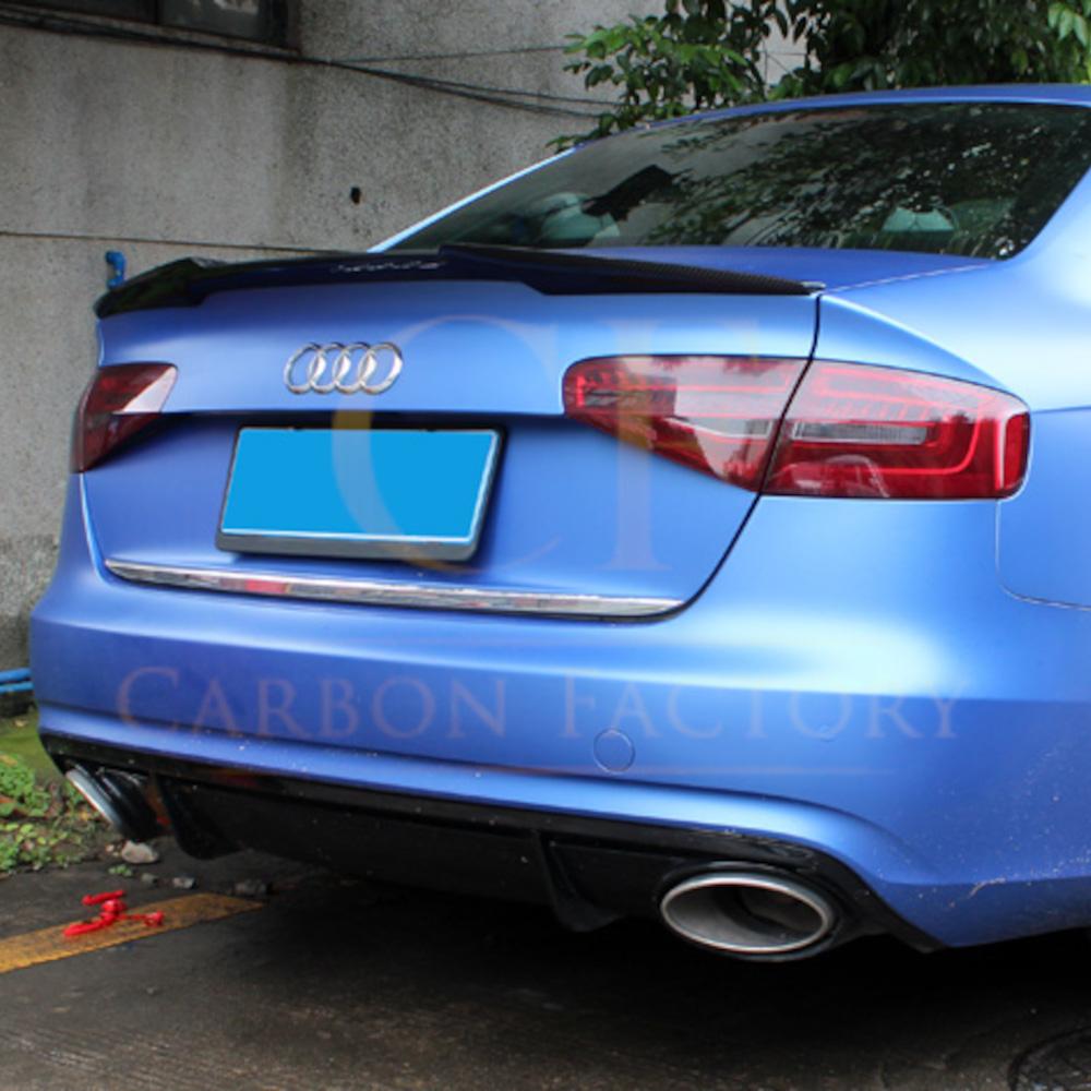 CF Style Pre-Preg Carbon Fibre Boot Spoiler for Audi A4 B8 B8.5 08-15-Carbon Factory