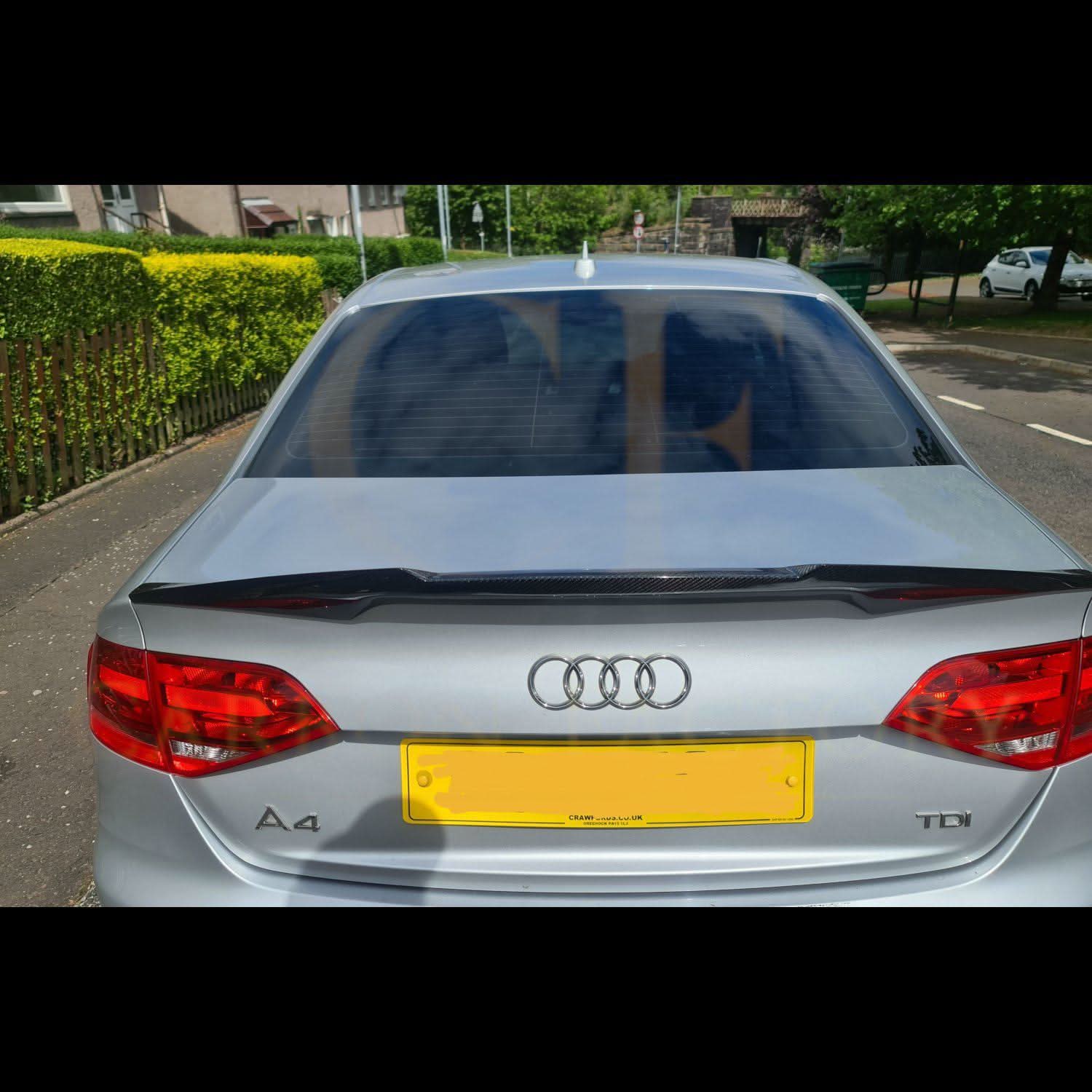 CF Style Pre-Preg Carbon Fibre Boot Spoiler for Audi A4 B8 B8.5 08-15 - Carbon Factory