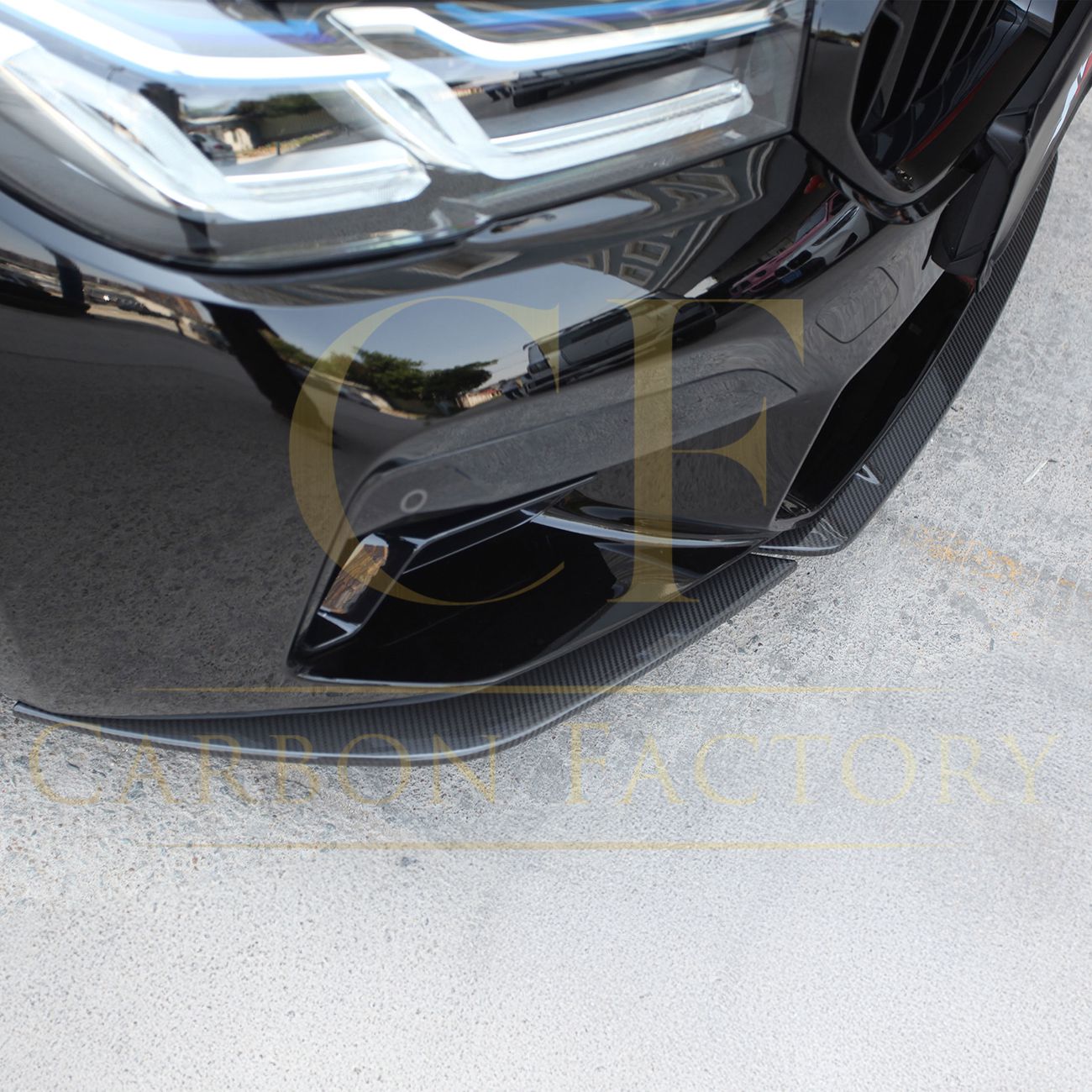 CF Style Pre-Preg Carbon Fibre Front Splitter for BMW F90 M5 LCI 21-24-Carbon Factory