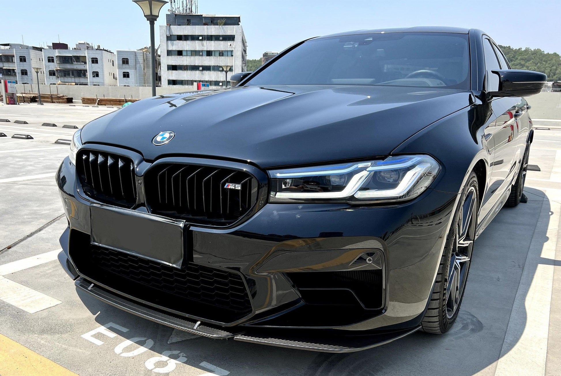 CF Style Pre-Preg Carbon Fibre Front Splitter for BMW F90 M5 LCI 21-24-Carbon Factory