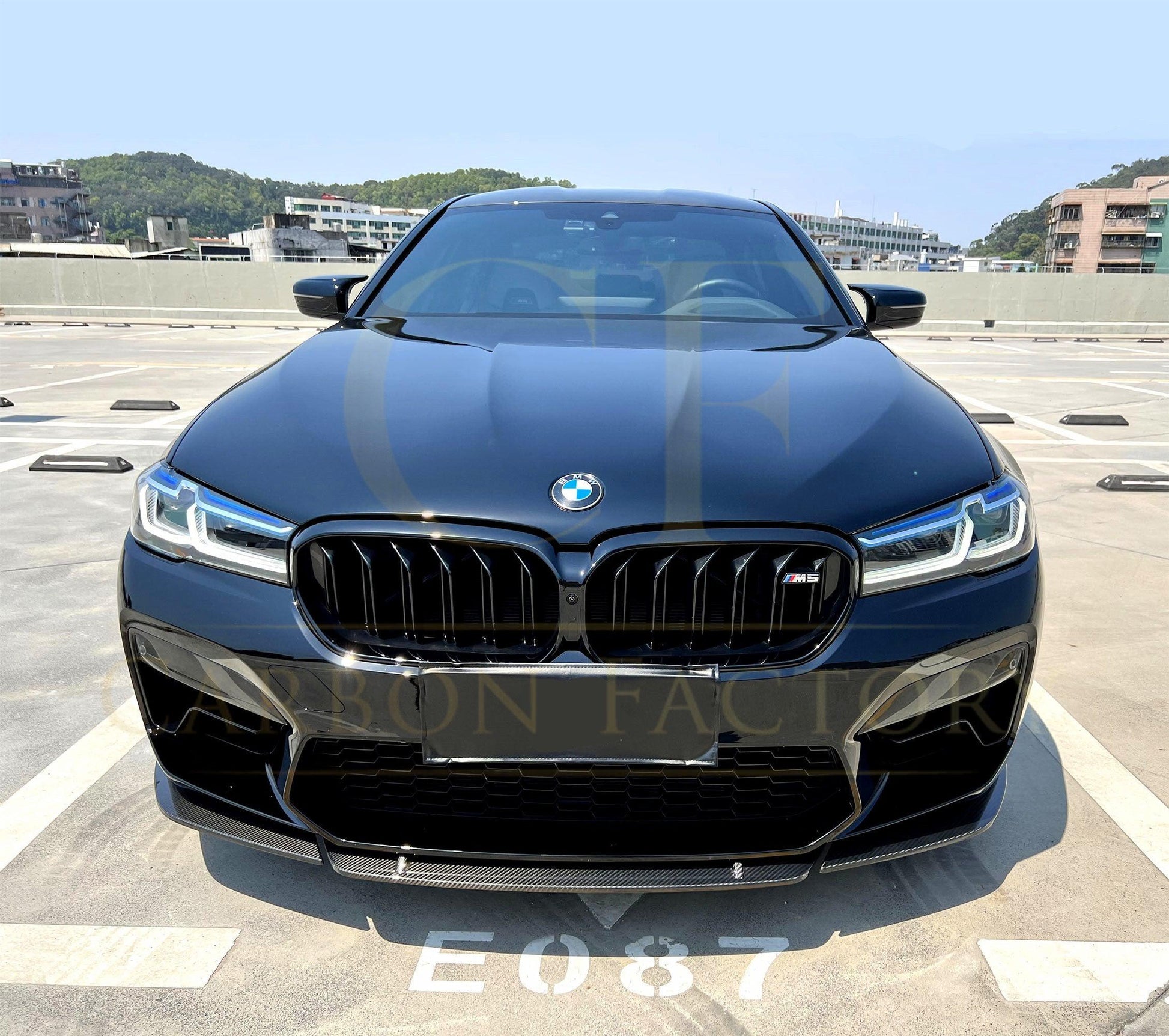 CF Style Pre-Preg Carbon Fibre Front Splitter for BMW F90 M5 LCI 21-24-Carbon Factory