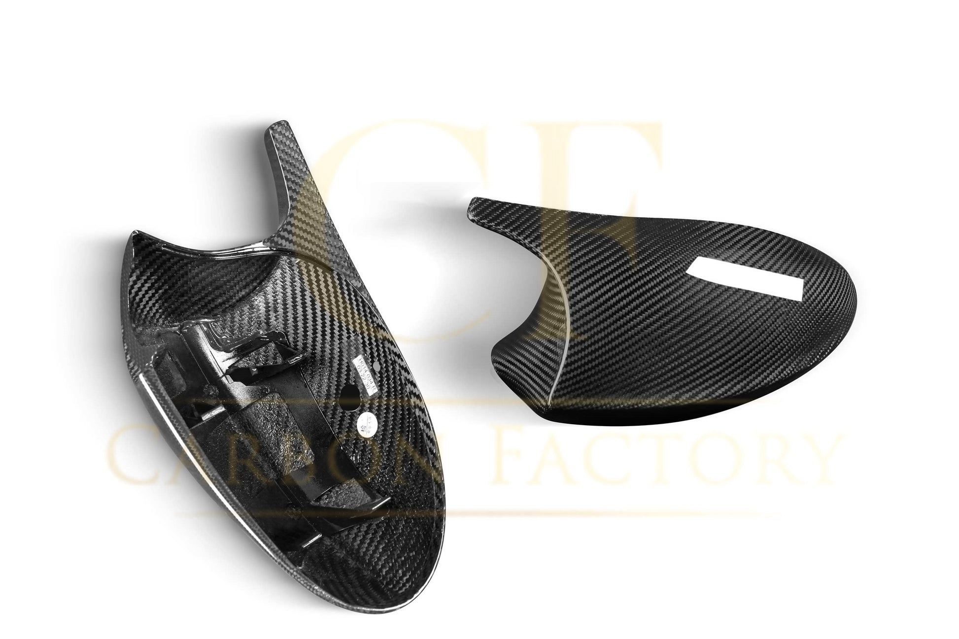 CF Style Pre-Preg Carbon Fibre Replacement Mirror Covers for BMW E81 E82 E87 E88 1 Series E90 E92 E93 3 Series Pre-LCI-Carbon Factory