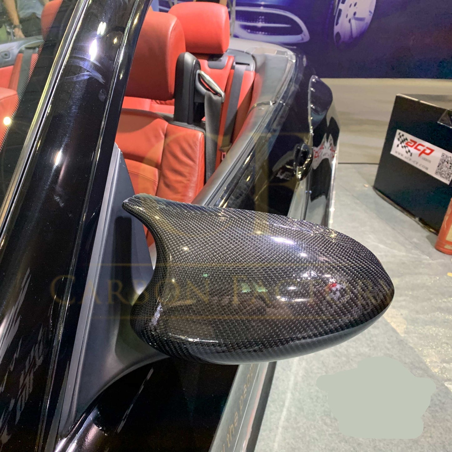 CF Style Pre-Preg Carbon Fibre Replacement Mirror Covers for BMW E81 E82 E87 E88 1 Series E90 E92 E93 3 Series Pre-LCI-Carbon Factory