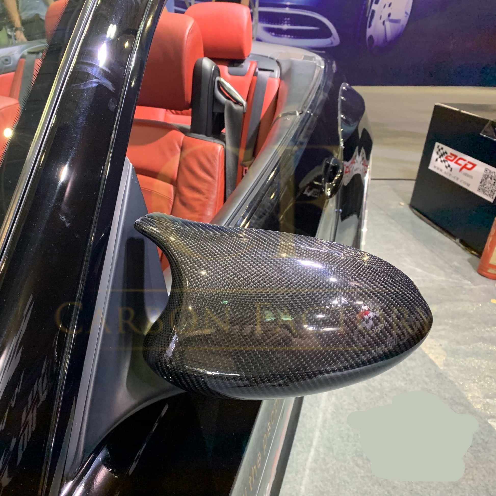CF Style Pre-Preg Carbon Fibre Replacement Mirror Covers for BMW E81 E82 E87 E88 1 Series E90 E92 E93 3 Series Pre-LCI-Carbon Factory