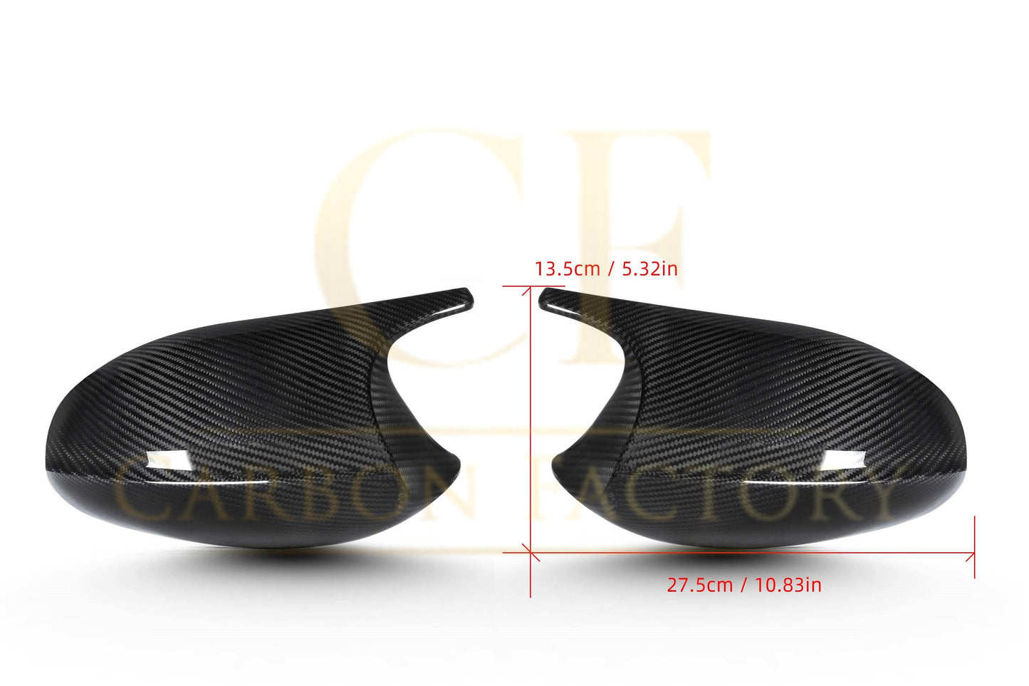 CF Style Pre-Preg Carbon Fibre Replacement Mirror Covers for BMW E81 E82 E87 E88 1 Series E90 E92 E93 3 Series Pre-LCI-Carbon Factory