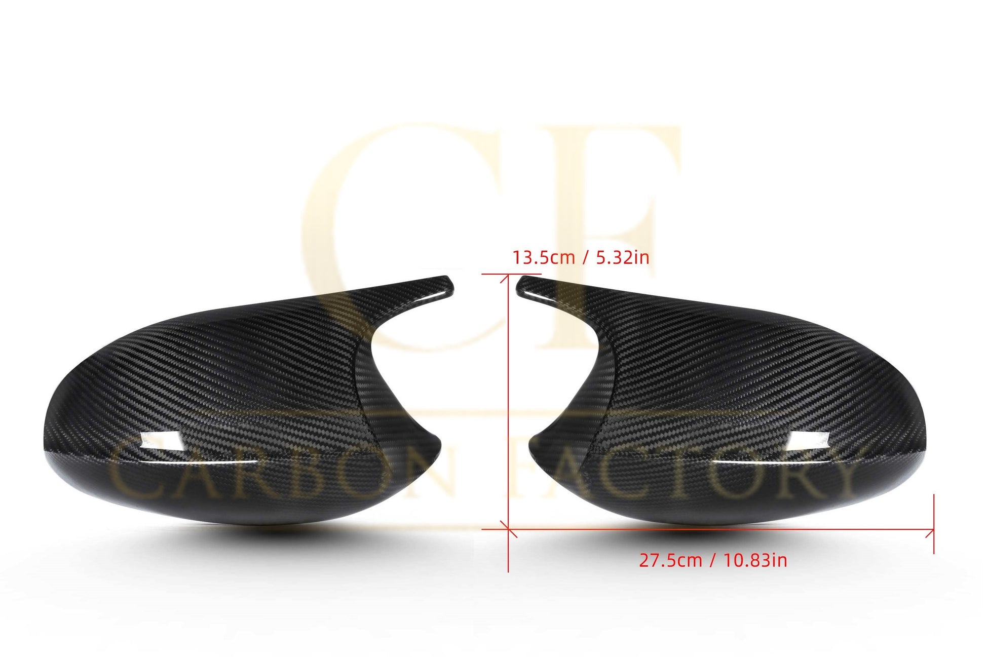 CF Style Pre-Preg Carbon Fibre Replacement Mirror Covers for BMW E81 E82 E87 E88 1 Series E90 E92 E93 3 Series Pre-LCI-Carbon Factory