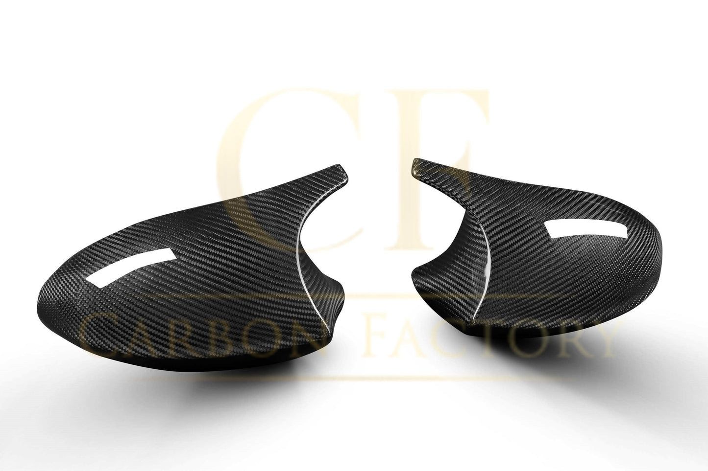 CF Style Pre-Preg Carbon Fibre Replacement Mirror Covers for BMW E81 E82 E87 E88 1 Series E90 E92 E93 3 Series Pre-LCI-Carbon Factory