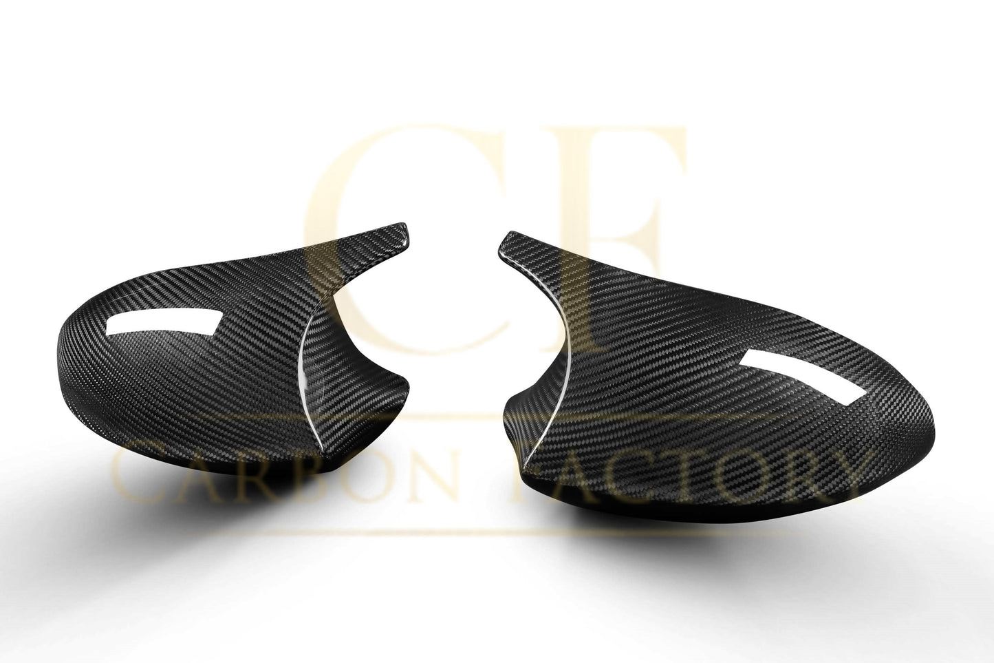 CF Style Pre-Preg Carbon Fibre Replacement Mirror Covers for BMW E81 E82 E87 E88 1 Series E90 E92 E93 3 Series Pre-LCI-Carbon Factory