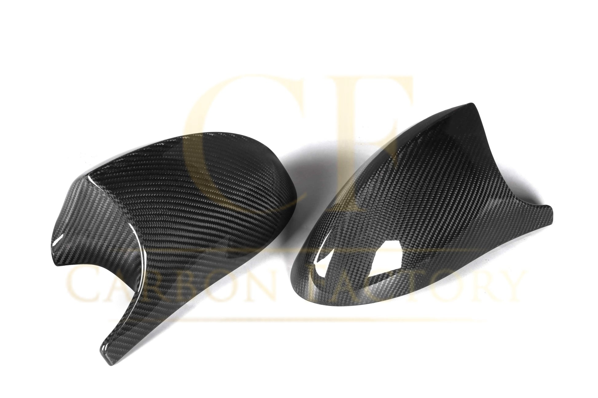CF Style Pre-Preg Carbon Fibre Replacement Mirror Covers for BMW E81 E82 E87 E88 1 Series E90 E92 E93 3 Series Pre-LCI-Carbon Factory