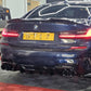 CM Style Gloss Black Rear Diffuser Quad Exhaust for BMW 3 Series G20 G21 19-22-Carbon Factory