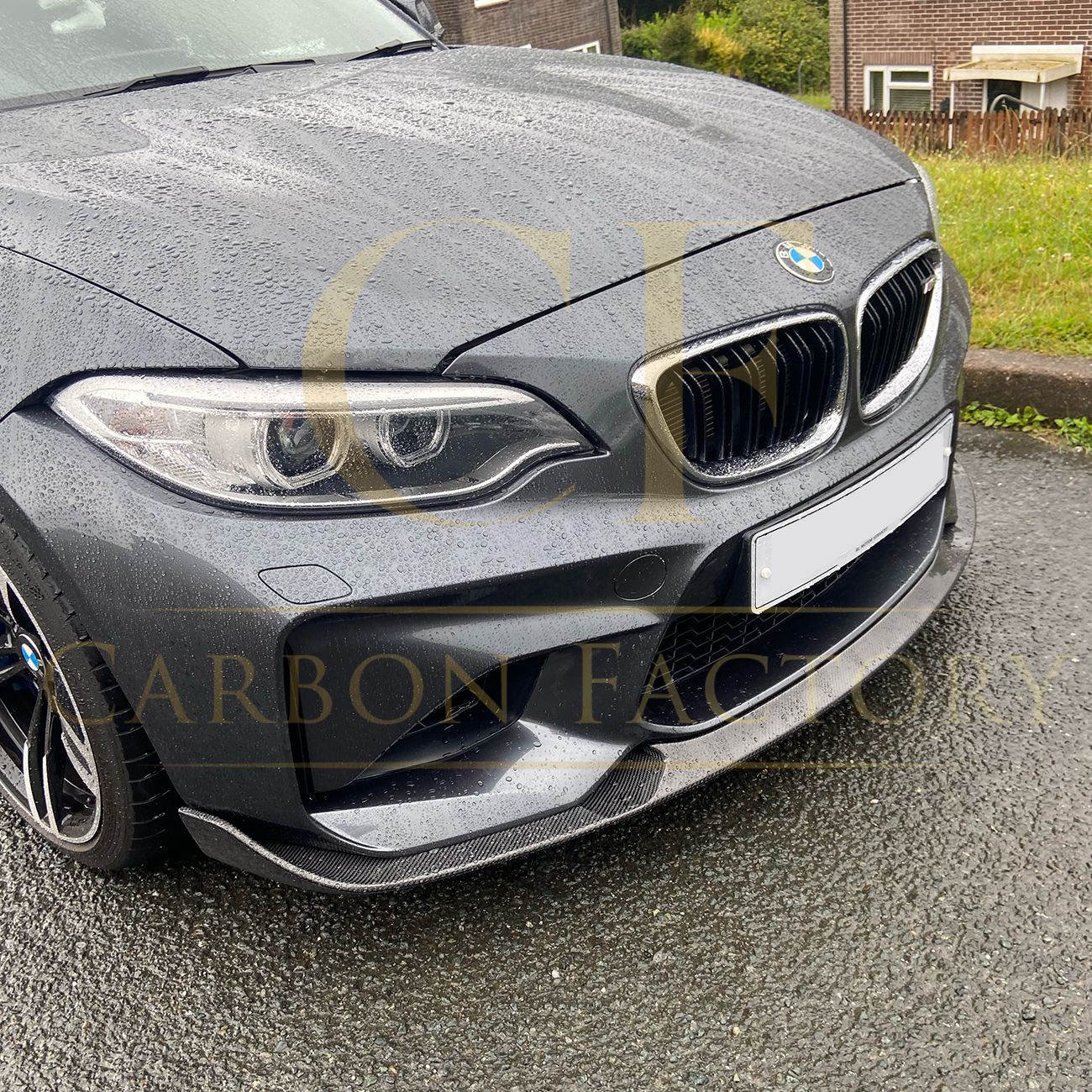 CS Style Carbon Fibre Front Splitter for BMW F87 M2 16-18-Carbon Factory