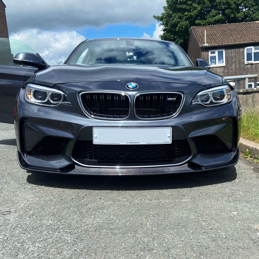 CS Style Carbon Fibre Front Splitter for BMW F87 M2 16-18-Carbon Factory