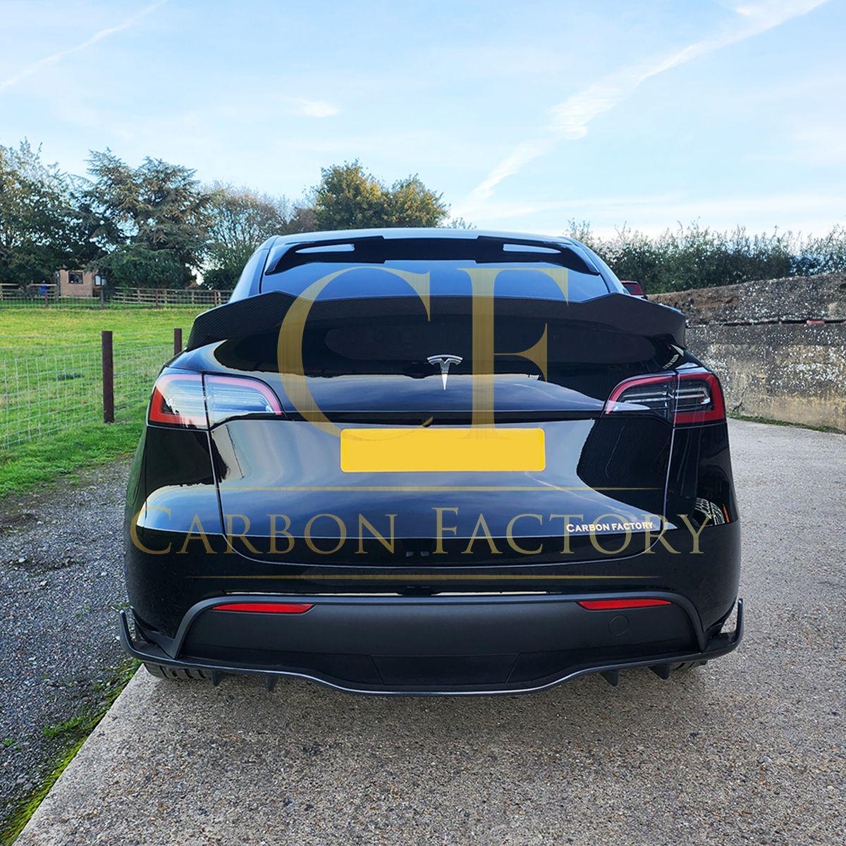CS Style Carbon Fibre Rear Diffuser for Tesla Model Y 19-24-Carbon Factory