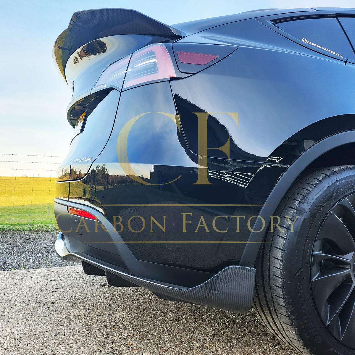 CS Style Carbon Fibre Rear Diffuser for Tesla Model Y 19-24-Carbon Factory