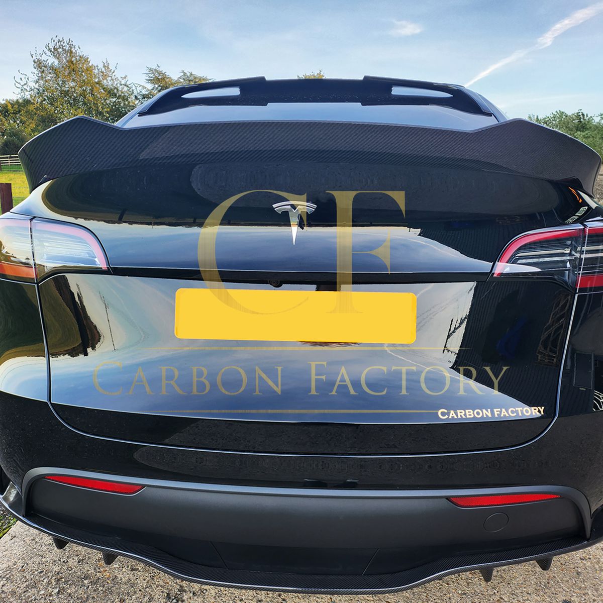 CS Style Carbon Fibre Rear Diffuser for Tesla Model Y 19-24-Carbon Factory