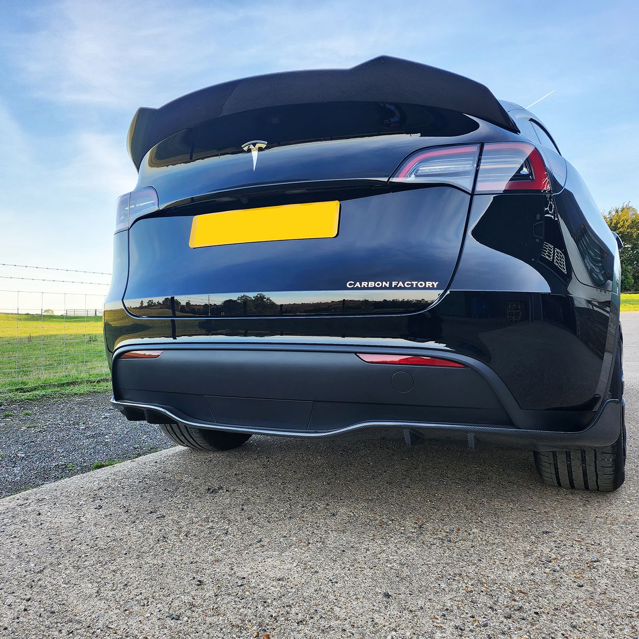 CS Style Carbon Fibre Rear Diffuser for Tesla Model Y 19-24-Carbon Factory