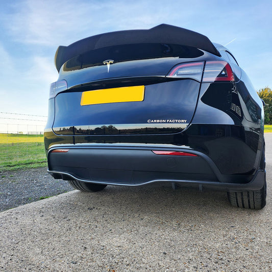 CS Style Carbon Fibre Rear Diffuser for Tesla Model Y 19-24-Carbon Factory