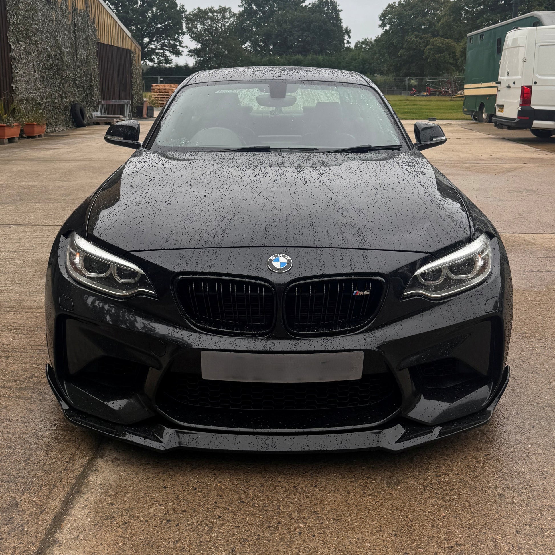 CS Style Gloss Black Front Splitter for BMW F87 M2C 14-18-Carbon Factory