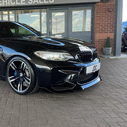 CS Style Gloss Black Front Splitter for BMW F87 M2C 14-18-Carbon Factory