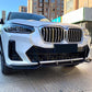 CS Style Gloss Black Front Splitter for BMW G01 X3 IX3 G02 X4 LCI 22-24-Carbon Factory