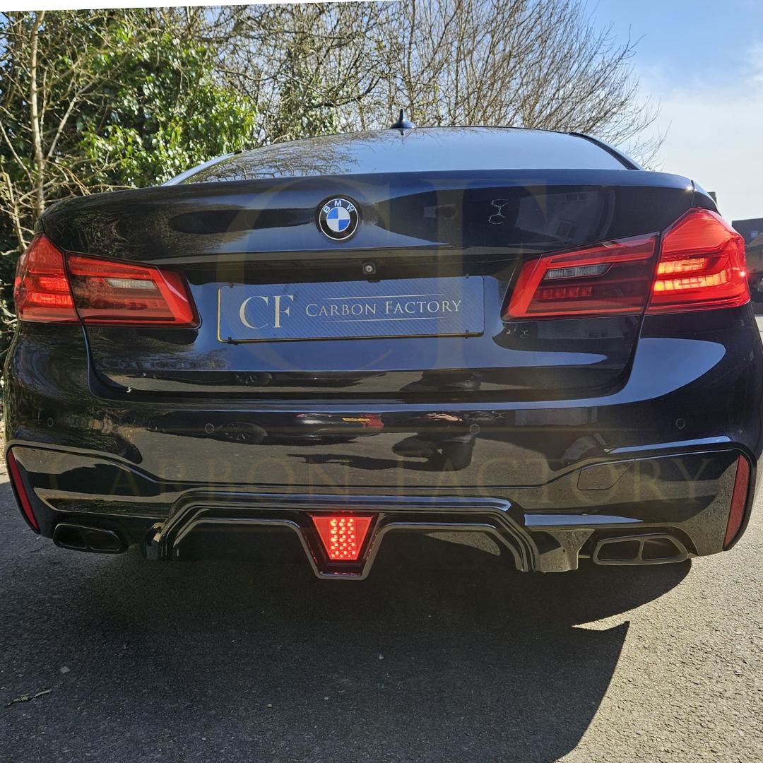 CS Style Gloss Black Rear Diffuser for BMW G30 G31 5 Series M Sport 17-24-Carbon Factory
