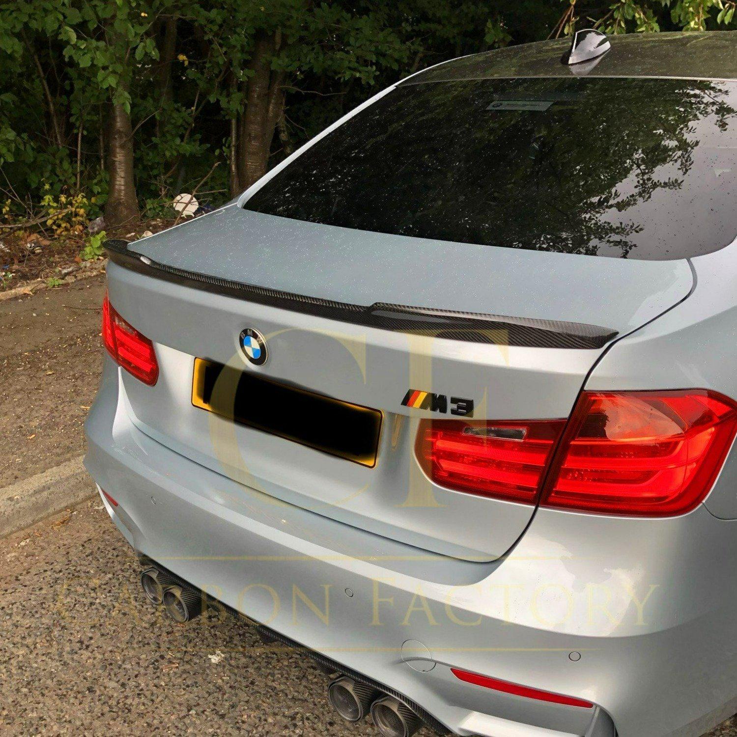 CS Style Pre-Preg Carbon Fibre Boot Spoiler for BMW 3 Series F30 F80 Saloon inc M3 13-18-Carbon Factory