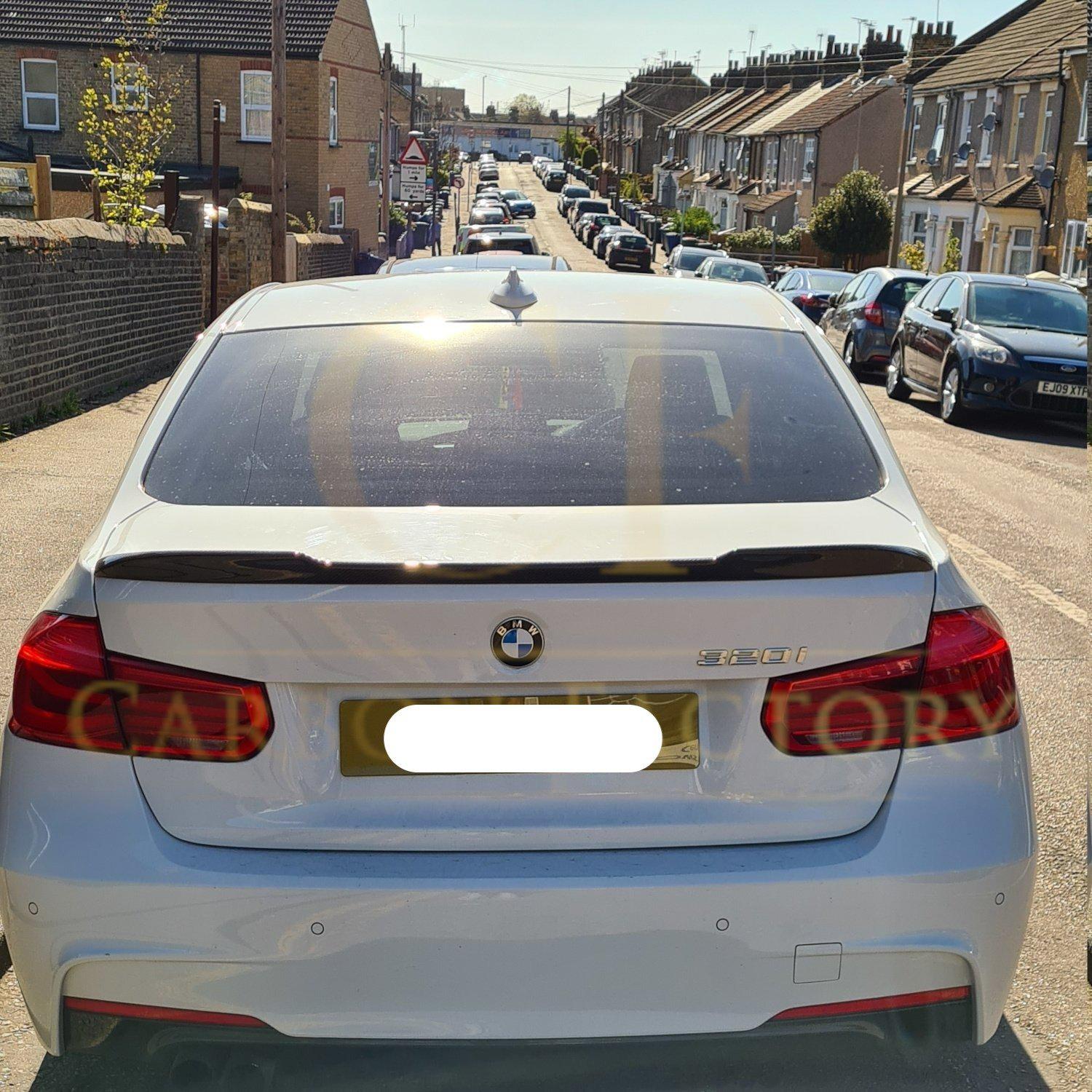 CS Style Pre-Preg Carbon Fibre Boot Spoiler for BMW 3 Series F30 F80 Saloon inc M3 13-18-Carbon Factory