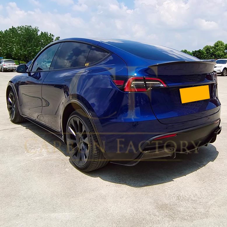 CS Style Pre-Preg Carbon Fibre Front Splitter for Tesla Model Y 19-23-Carbon Factory