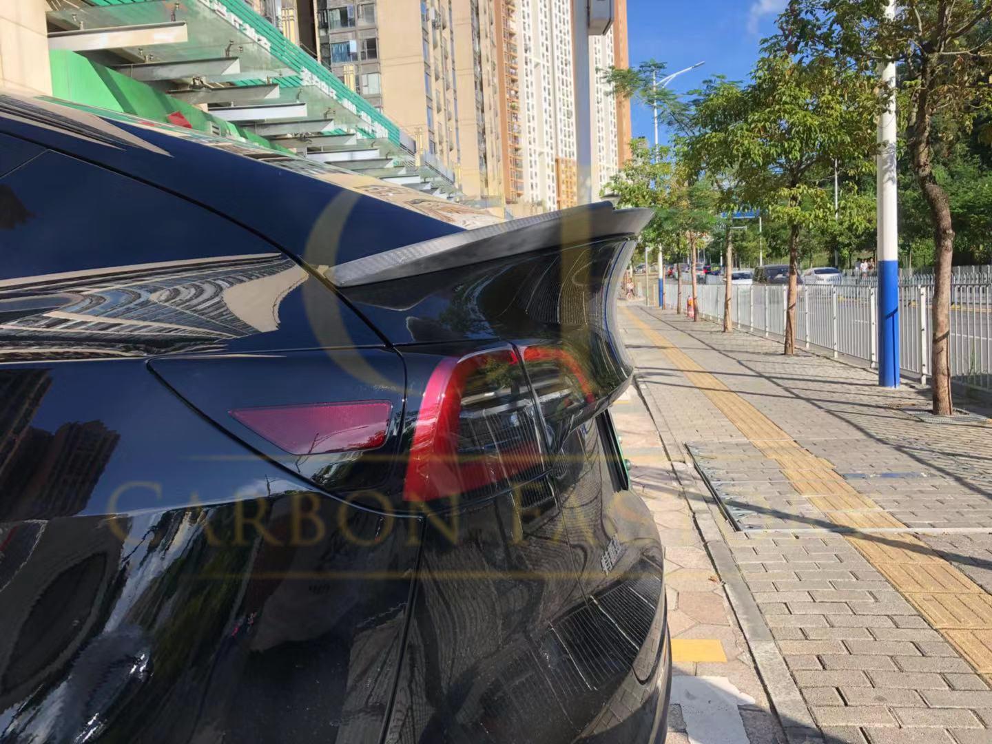 CS Style Pre-Preg Carbon Fibre Rear Spoiler for Tesla Model Y 19-23-Carbon Factory