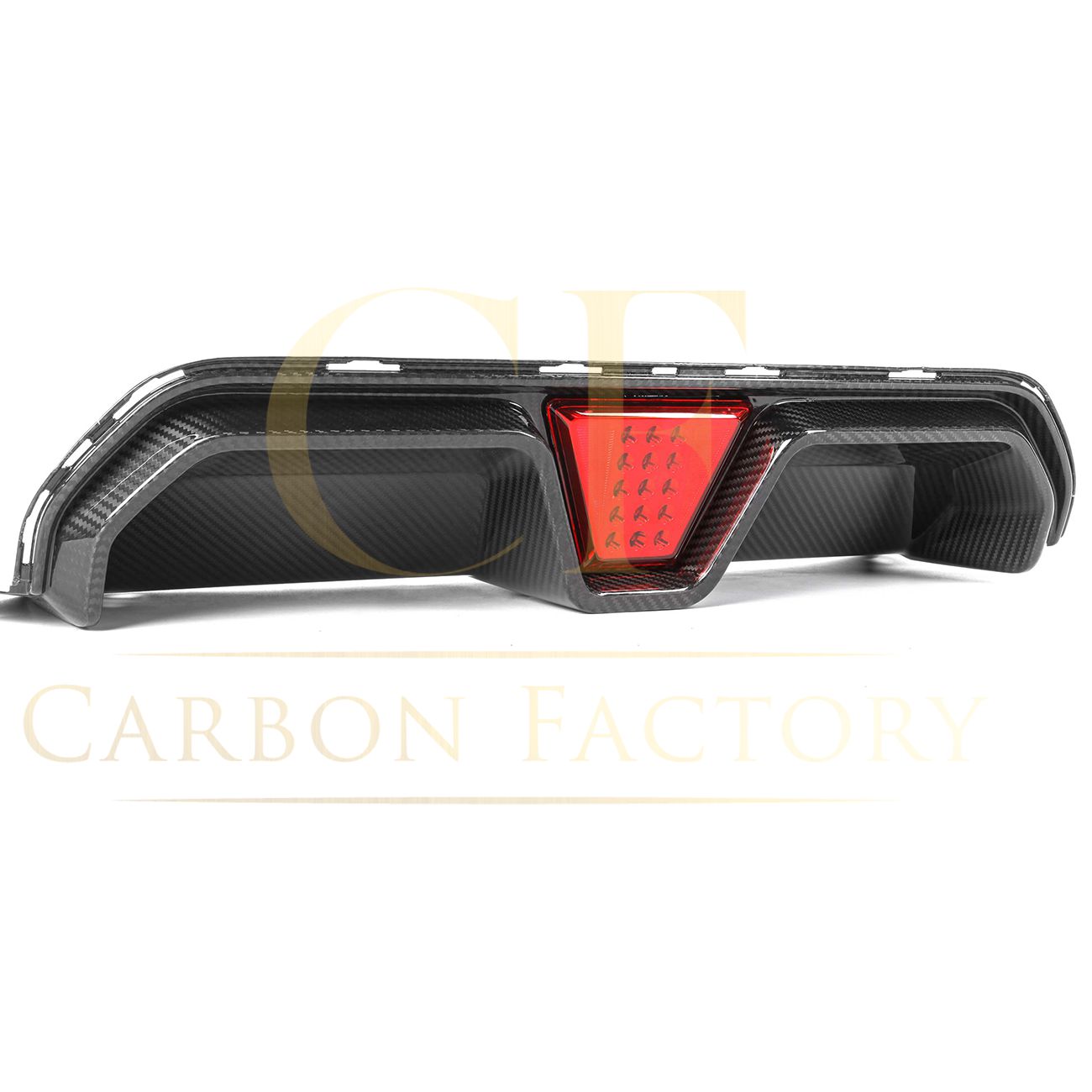 CS Style with LED Pre-Preg Carbon Fibre Rear Diffuser for BMW F90 M5 17-24-Carbon Factory