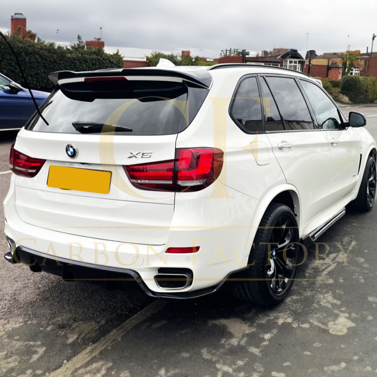 Carbon Factory Style Gloss Black Body Kit Splitter Diffuser Side Skirt Spoiler for BMW F15 X5 13-18-Carbon Factory