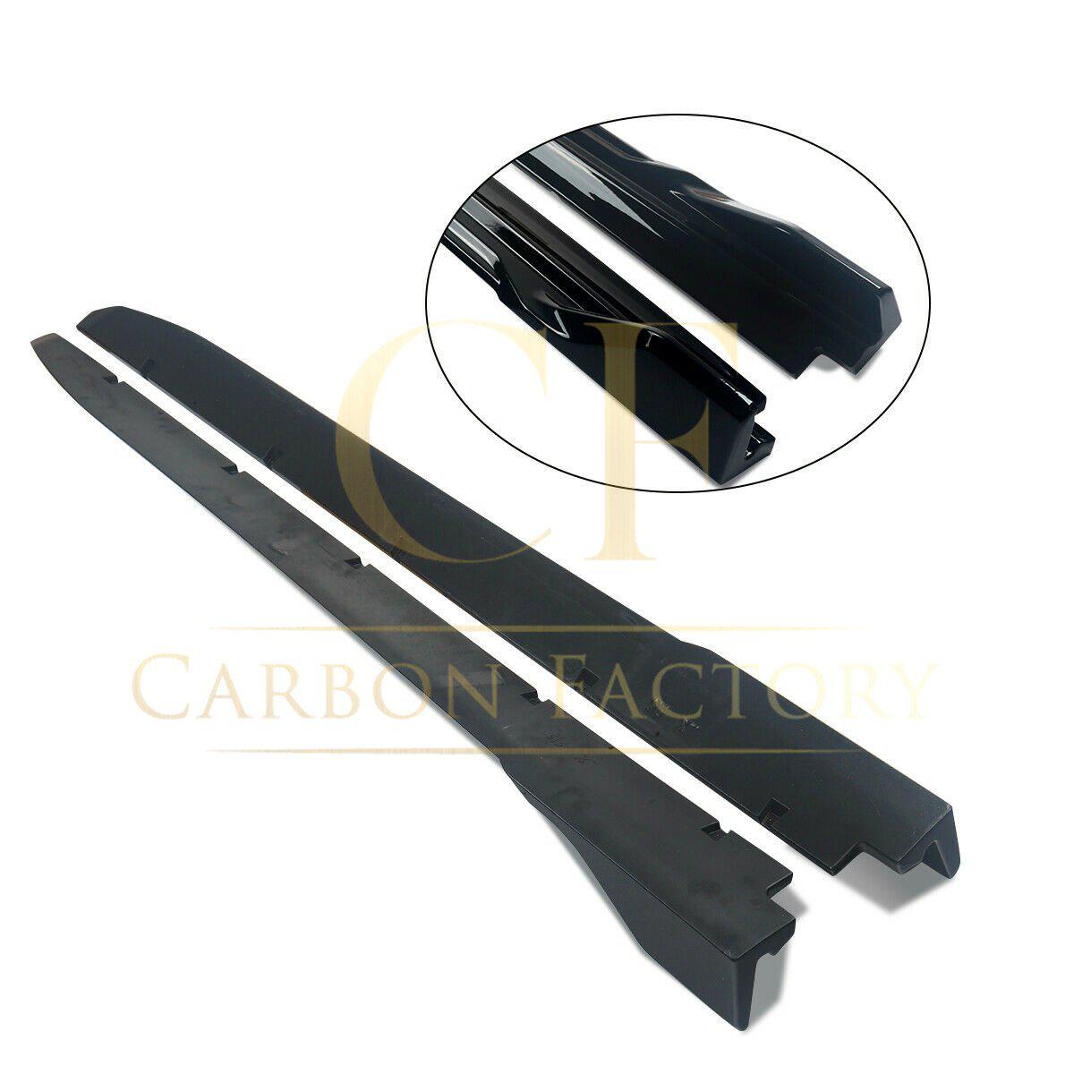 Carbon Factory Style Gloss Black Side Skirts for BMW F15 X5 13-18-Carbon Factory