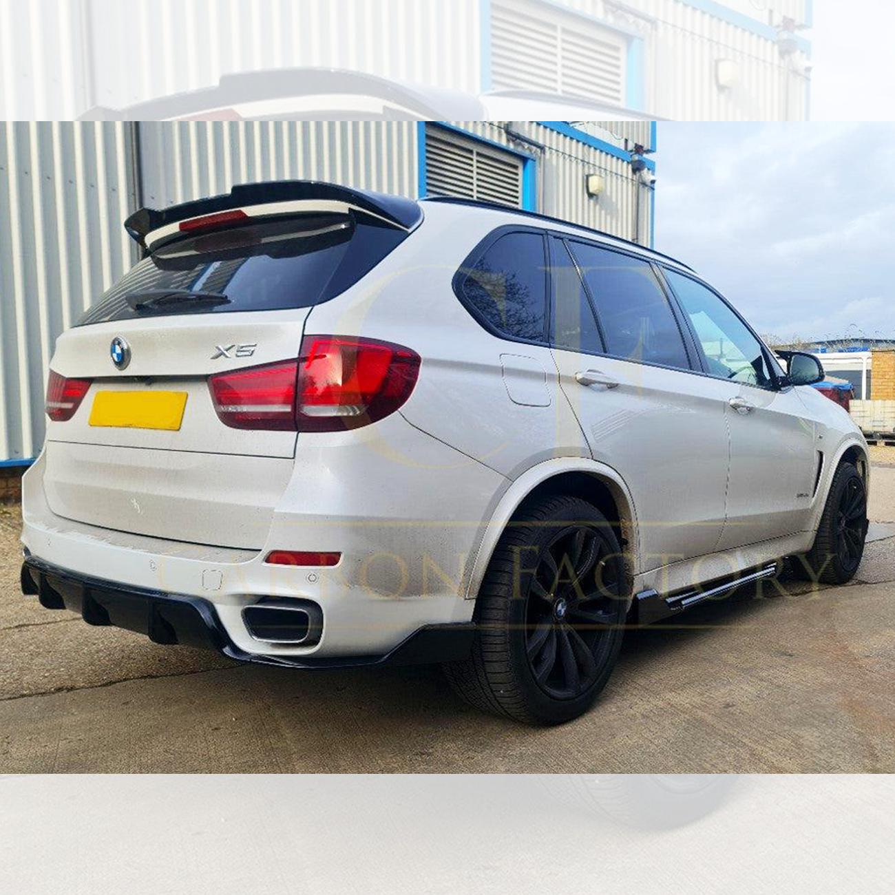 Carbon Factory Style Gloss Black Side Skirts for BMW F15 X5 13-18-Carbon Factory